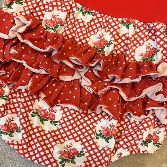 Swoon Baby, Red Romper w/ Ruffle butt ~ 3mo - Picture 4 of 5